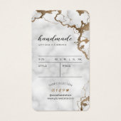 エレガント金ゴールド大理石つるラベル価格ラベル (裏面)