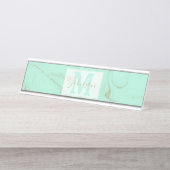 エレガント金ゴールド大理石像 デスクネームプレート (正面)