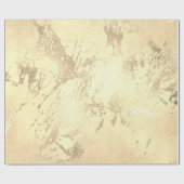 エレガント金ゴールド大理石 ラッピングペーパー (フラット)