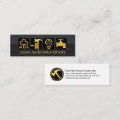 エレガント金ゴールド契約者の手元道具 スキニー名刺 (正面/裏面)