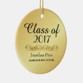 エレガント金ゴールド学級 セラミックオーナメント (右)