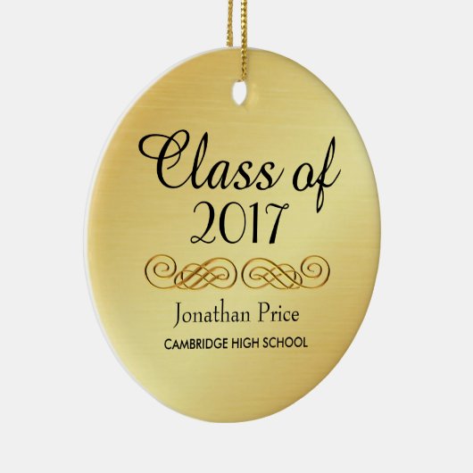 エレガント金ゴールド学級 セラミックオーナメント (右)