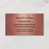 エレガント金ゴールド実在鍵Estate Broker Business Card 名刺 (裏面)