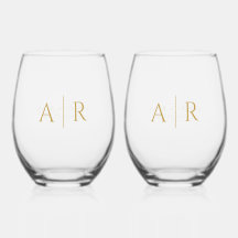 エレガント金ゴールド対ミニマルイニシャル結婚式の引き出物