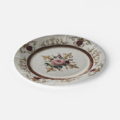 エレガント金ゴールド山花フローラセ結婚ラミック ペーパープレート (アングル)