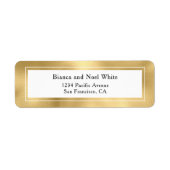 エレガント金ゴールド差出人住所ラベル ラベル (正面)