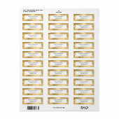 エレガント金ゴールド差出人住所ラベル ラベル (フルシート)