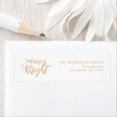 エレガント金ゴールド差出人住所ラベル ラベル (インサイチュ)