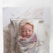 エレガント金ゴールド平和オン・アース写真 三つ折りクリスマスカード (内部最初)