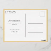 エレガント金ゴールド平和オン・アース写真 箔シーズンポストカード (裏面)