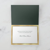 エレガント金ゴールド平和書道植物写真 シーズンカード (内部)