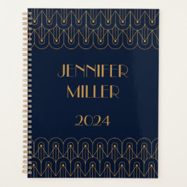 エレガント金ゴールド幾何アールデコデザイン プランナー手帳