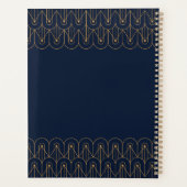 エレガント金ゴールド幾何アールデコデザイン プランナー手帳 (裏面)