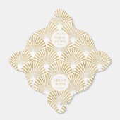 エレガント金ゴールド幾何アールデコブライダルシャワー フェイバーボックス (折り畳みなし)