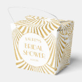エレガント金ゴールド幾何アールデコブライダルシャワー フェイバーボックス (裏面サイド)