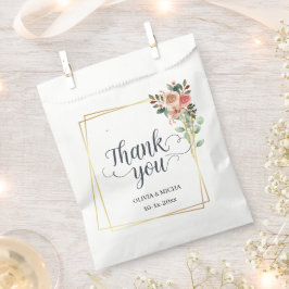 エレガント金ゴールド幾何フローラありがとうご結婚ざう フェイバーバッグ