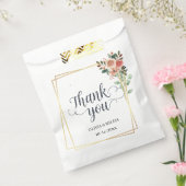 エレガント金ゴールド幾何フローラありがとうご結婚ざう フェイバーバッグ (封をした状態)