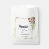 エレガント金ゴールド幾何フローラありがとうご結婚ざう フェイバーバッグ (正面)