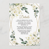 エレガント金ゴールド幾何フローラ結婚緑 エンクロージャーカード (正面)