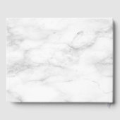 エレガント金ゴールド幾何学梅紫結婚大理石 ゲストブック (裏面)