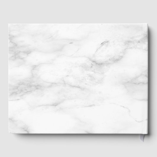 エレガント金ゴールド幾何学梅紫結婚大理石 ゲストブック (裏面)