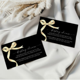 エレガント金ゴールド弓表示赤ちゃんシャワー囲い エンクロージャーカード