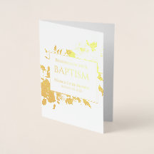 エレガント金ゴールド恵みが《キリスト教》洗礼式や命名式に実在表示