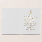 エレガント金ゴールド恵みが《キリスト教》洗礼式や命名式に実在表示 箔カード (内部)