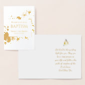 エレガント金ゴールド恵みが《キリスト教》洗礼式や命名式に実在表示 箔カード (ディスプレー)