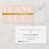 エレガント金ゴールド感謝してい取り外し 名刺 (正面/裏面)