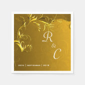 エレガント金ゴールド披露宴 スタンダードカクテルナプキン (正面)