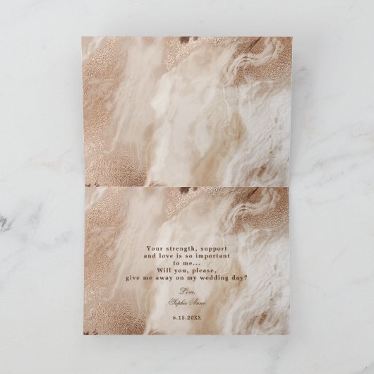 エレガント金ゴールド抽象芸術は与え私の遠くに 招待状 (内部)