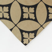 エレガント金ゴールド抽象芸術フローラ円パターン | フリースブランケット (角)