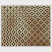 エレガント金ゴールド抽象芸術フローラ円パターン | ラッピングペーパー (フラット)