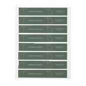 エレガント金ゴールド抽象芸術形状差出人住所 ラップアラウンドラベル (シート)