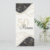 エレガント金ゴールド招待状 招待状 (スタンド正面)