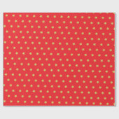 エレガント金ゴールド星模様クリスマス ラッピングペーパー (フラット)