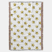エレガント金ゴールド星 スローブランケット (正面縦)