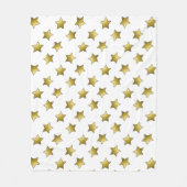 エレガント金ゴールド星 フリースブランケット (正面)
