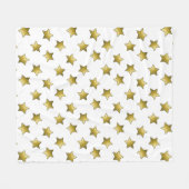 エレガント金ゴールド星 フリースブランケット (正面(横))