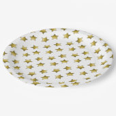 エレガント金ゴールド星 ペーパープレート (アングル)