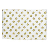 エレガント金ゴールド星 枕カバー (裏面)