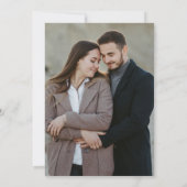 エレガント金ゴールド書の写結婚真 招待状 (裏面)