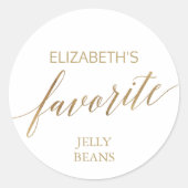 エレガント金ゴールド書は彼と彼女のお気に入りの ラウンドシール (正面)