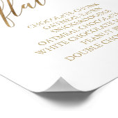 エレガント金ゴールド書クッキーの味のサイン ポスター (角)