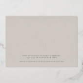 エレガント金ゴールド書スクリプトブライダルシャワー 箔招待状 (裏面)