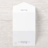 エレガント金ゴールド書ブラック結婚ズ オールインワン招待状 (外側)