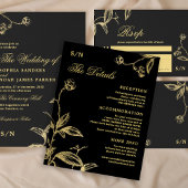 エレガント金ゴールド書ブ結婚ラック詳細 エンクロージャーカード