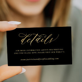 エレガント金ゴールド書ブ結婚ラック詳細 エンクロージャーカード