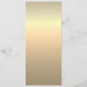 エレガント金ゴールド書結婚のメニュー メニュー (裏面)